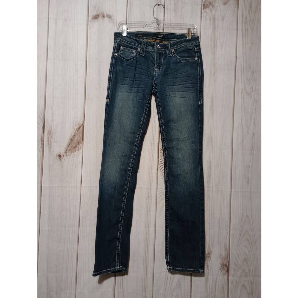 A.n.a Jeans Ladies 4 27‎ Dark Wash Straight Leg Detailed Pockets